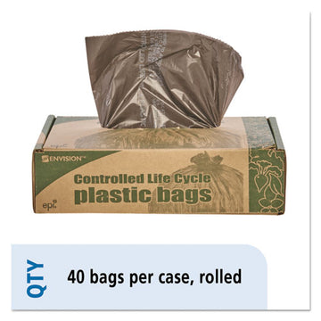 Stout® by Envision™ Controlled Life-cycle Plastic Trash Bags, 39 Gal, 1.1 Mil, 33" X 44", Brown, 40-box freeshipping - TVN Wholesale